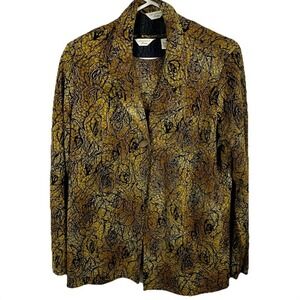 Vintage Laura Ashley Jacket & Tank Set Floral Beaded Sz L Petite Whimsygoth